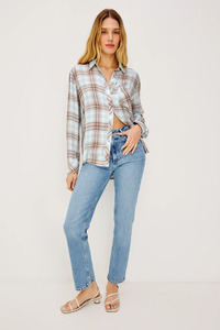 Tops: Hunter Shirt Chambray Ivory Dune