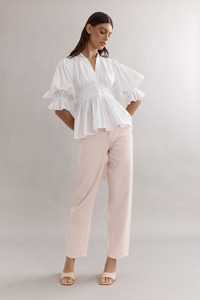 Tops: Elena Blouse White Poplin