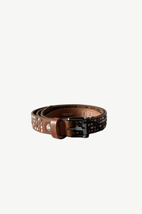 Accessories: Stud Belt Cognac