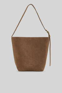 Accessories: Elly Bucket Bag Suede Tobacco