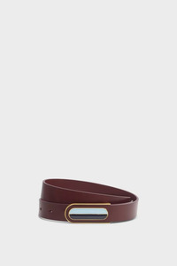 Lenox Italian Leather Belt Deep Plum