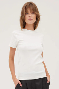 Sale: The Ribbed Tee White