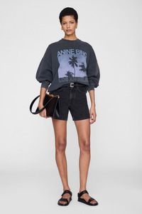 Anine Bing: Miles Sweatshirt Palms Washed Grey