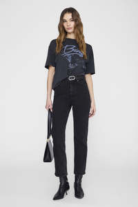 Anine Bing: Kent Tee Eagle Washed Black