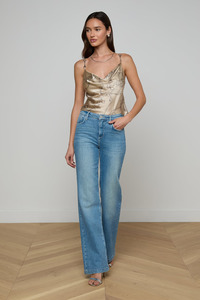 Camis: Calista Silk Camisole Macadamia Horsebit Chain