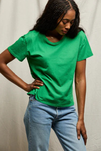 Harley Cotton Boxy Crew Tee Grass