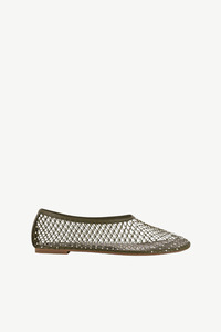 Clarissa Olive Netting/ Clear Crystal