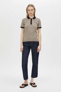 Camilla And Marc: Platinum Short Sleeve Shirt Oat Stripe