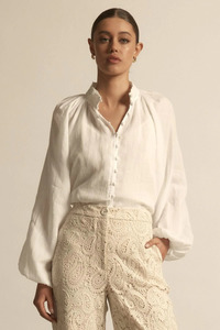 Blouses: Solstice Top Porcelain