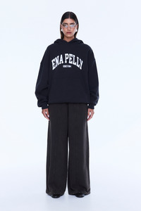 Tops: Cassie Oversized Hoodie Phantom/ Ena Pelly