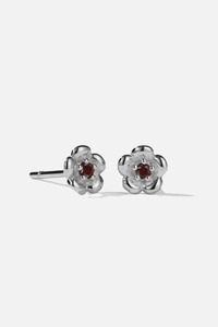 Accessories: Posie Studs Sterling Silver African Garnet