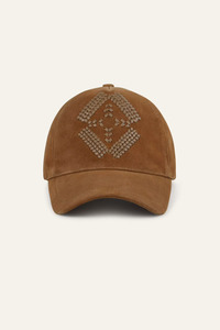 Accessories: Harsha Leather Cap Marron