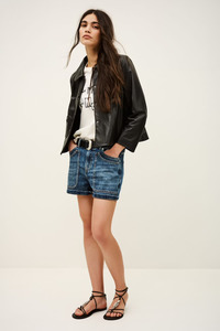Milos Leather Jacket Noir