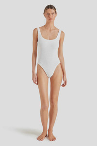 Square Neck Swim White