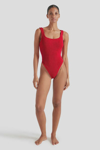 Square Neck Swim Red
