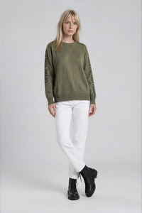 Deval Girls Merino Jumper Khaki/ Black