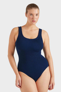Coverage Square Neck Swim Navy