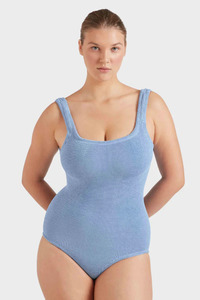 Accessories: Coverage Square Neck Swim Cornflower