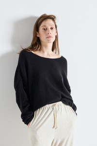 Damsville Boatneck Jumper Black
