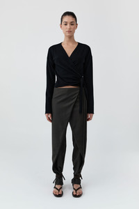 Cashmere Wrap Cardigan Black