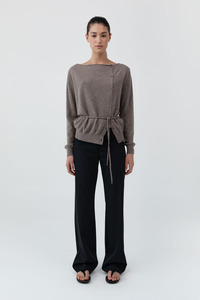 Cashmere Asymm Cardigan Vapor
