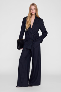 Paola Trouser Navy Pinstripe