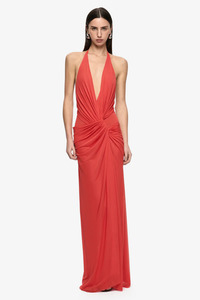 Xanthi V Neck Maxi Dress Flame