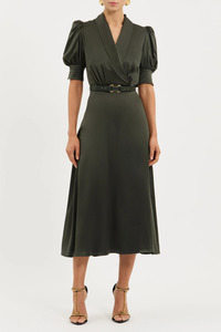 Dresses: Serene Midi Dress Olive