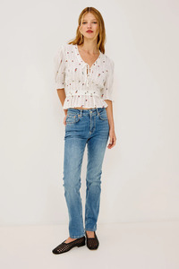 Tops: Fontaine Top White Wildflowers