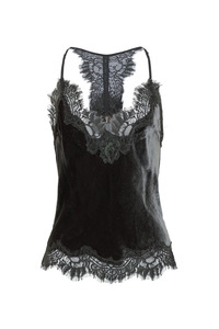 Lucy Velvet Cami Black