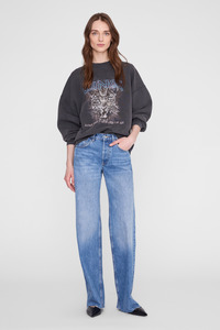Tops: Miles Sweatshirt Leo Muse Washed Black