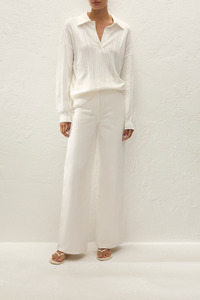 Tops: Ondina Rugby Polo Marcia Pointelle Vintage White