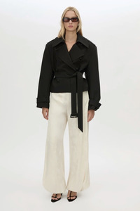 Asena Short Trench Black