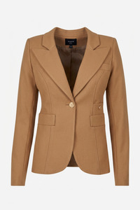 Jackets And Coats: Full Back Duchess Blazer Camel