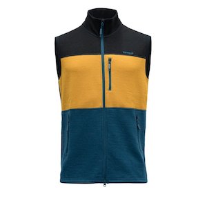 Mens Woolvest Clothing: THERMO WOOL VEST MAN ‘FLOOD/ARROWWOOD/INK’