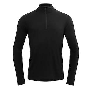 Mens Outdoor Hiking: JAKTA MAN ZIP NECK BLACK