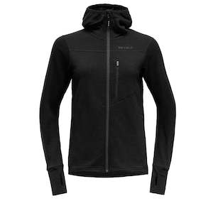 EXPLORER MERINO HOODED JACKET WOMAN BLACK