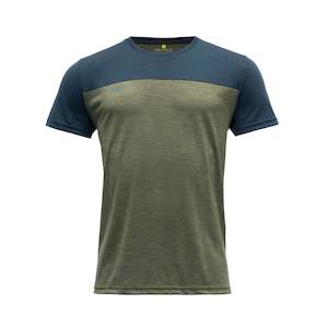 Mens Merino Wool Top: NORANG MERINO 150 TEE MAN LICHEN/NIGHT