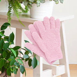 Pink Plant Dust Gloves