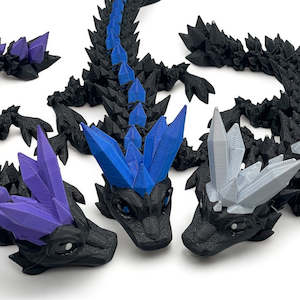 3d Printed Dragons: Crystal Dragon - five sizes, up to 1.5m long!