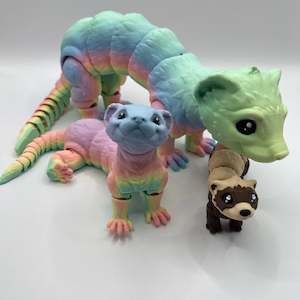 Fridge Magnets Key Chains: Ferret - includes mini key ring variant