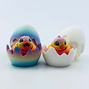3d Printed Epic Creatures: Baby Chick & Egg – Articulated 3D Printed Chick with Snap-Close Egg
