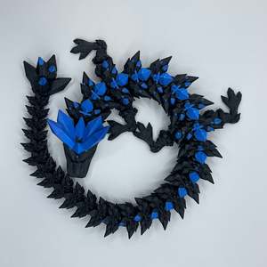 3d Printed Flexible Dragons: Crystal Dragon - medium / large