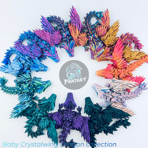 Baby Crystalwing Dragon - Hand Painted, 14 colours to choose from