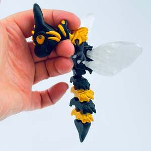 3d Printed Flexible Dragons: Baby Bumblebee Dragon