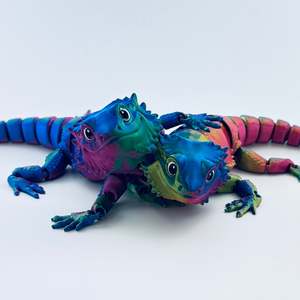 3d Printed Giant Dragons Creations: Bearded Dragon (Beardie) | Hand Painted