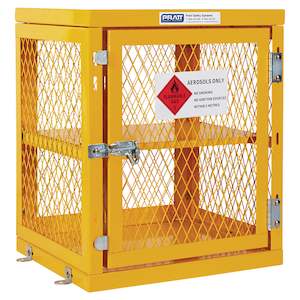 Aerosol Storage Lockers: Aerosol Storage Cage - 84 Aerosol Cans Double Level - Flat Packed