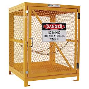 Gas Storage Lockers: Fork Lift Gas Cylinder Cage - 4 Fork Lift Cylinders
