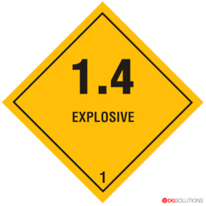 Class 1.4 Explosive Labels – 100mm x 100mm | Roll of 500