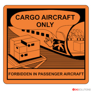 Handling Labels: Cargo Aircraft Only (CAO) Labels – 120mm x 110mm | Roll of 500